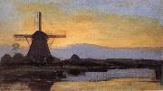 The mill at night Piet Mondrian